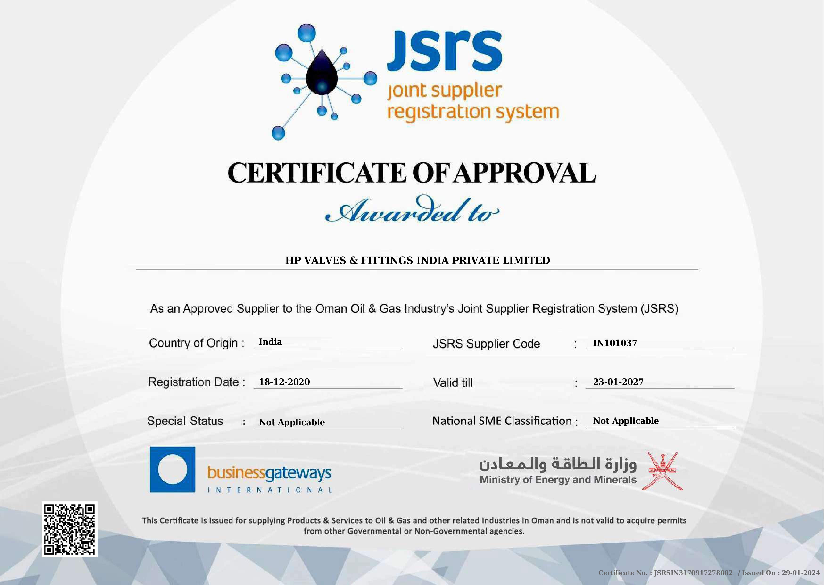 JSRS - Approval